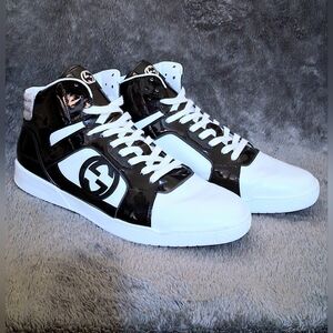 Authentic Gucci Rebounds **Rare & Discontinued!** Black White Python Mens US 14